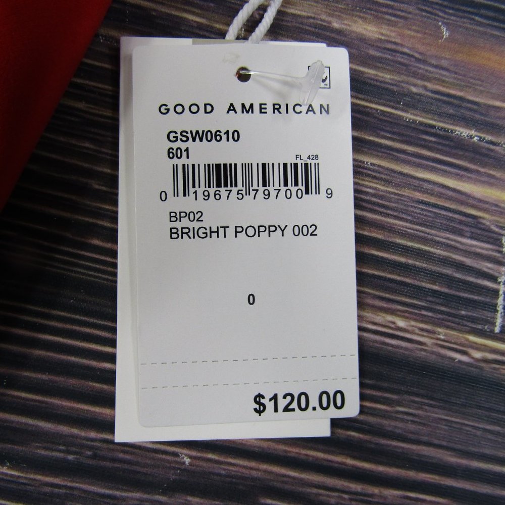 Good American NEW XS Size 0 Red Sculpt Corset One Piece Swimsuit Swim Beach - Picture 3 of 9